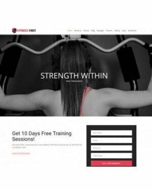 Fitness First Single Page - HTML Template