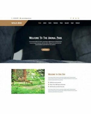Wild Zoo One Page - HTML Template