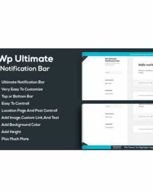 WP Ultimate Notification Bar - Wordpress Plugin